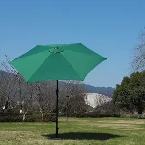 Sombrilla de jardín manual con protector solar para exteriores a la moda barata sombrilla en voladizo