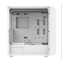 ALSEYE AI Pro Tower Sarung PC Gaming, dengan Panel Kaca Antigores dan Cincin Pencahayaan RGB Di Panel Depan