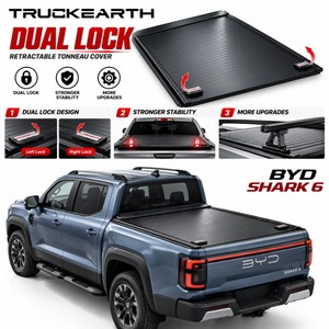 Couverture de benne rétractable manuelle pour camionnettes BYD Shark 6 avec double système de déverrouillage disponible des deux côtés - Product Image 1