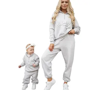 KY Chenille Embroidery Cozy Soft Family Plus Size Tracksuits for Women and Kids Tracksuit for Boys