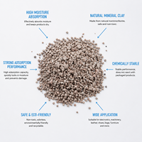 Sachet déshydratant absorbant l'humidité en argile montmorillonite, déshydratant naturel à la bentonite pour la protection contre l'humidité des emballages