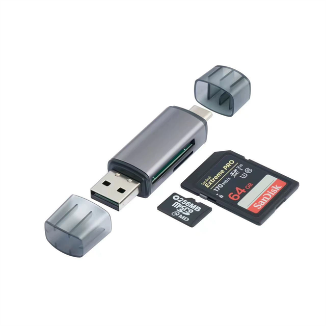 USB a Card Reader Type-c Multifunctional Read SD Memory Card TF Memory Card Adapter Suitable for Storage in Mobile Phones, Cam
