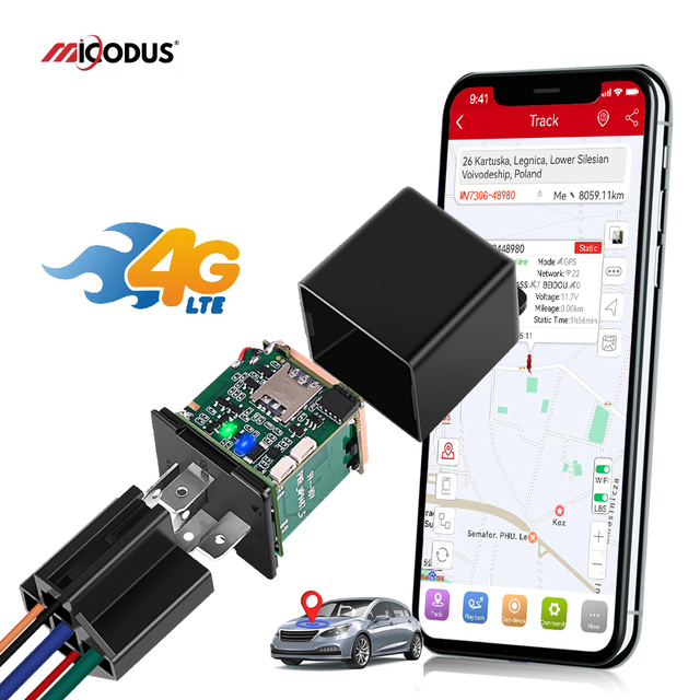 Hidden Spy Vehicle Locator Remote Cut Off Engine Motorcycle Tracking Device Real Time MV730G Micodus Car Relay Gps Tracker 4G
