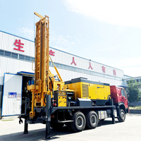 Foreuse de puits montée sur camion, machine de forage portable à moteur diesel