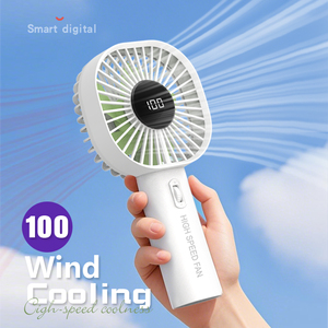 Ventilador de mano portátil 1-100 Velocidades ajustables 3-20 horas Tiempos de enfriamiento Ventiladores de mano pequeños portátiles recargables por USB - Product Image 4