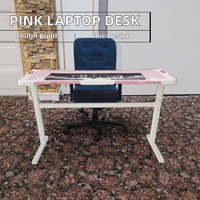 Table d'ordinateur portable à hauteur réglable rose Mobilier commercial moderne pour la maison et le bureau pour hôtels et bureaux Bureaux d'ordinateur