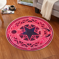 Personnalisé 3D imprimé maison tapis rond antidérapant salon Roon tapis de sol dessin animé mignon tapis Sailomoon tapis