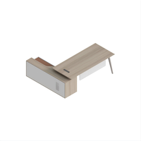 Bureau de direction moderne en forme de L, bureau administratif pour PDG, bureau de direction pour manager