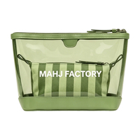 Sac de maquillage haute transparence en PVC structuré, sac de toilette pour parfums, sac de transport pour les voyages