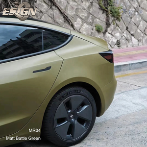 MR04 Autocollants de voiture en vinyle PET de haute qualité, vert bataille, finition mate, fonction de changement de couleur anti-rayures auto-cicatrisante - Product Image 4