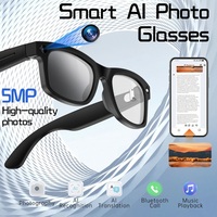 Lunettes Intelligentes avec Caméra 1080P, Enregistrement Vidéo Anti-Tremblement, Appel Vocal, Traduction IA en Temps Réel, Audio BT, Double Micro, Réduction du Bruit
