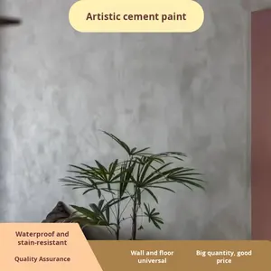 Peinture de ciment acrylique artistique Béton propre Style industriel <span class=keywords><strong>Texture</strong></span> de micro-ciment gris pour les revêtements d'art de mur extérieur intérieur - Product Image 2