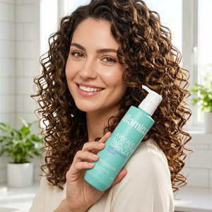Crème définissante pour boucles Pallamina Organic Vegan avec complexe d'avocat et d'aloe vera pour cheveux ondulés, bouclés et crépus, pour brillance et souplesse - Product Image 1