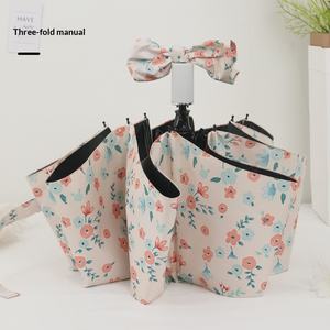 <span class=keywords><strong>Parapluie</strong></span> pliant entièrement automatique trois volets, protection UV, double usage soleil/pluie, en fibre de polyester, vente en gros fabricant - Product Image 6