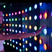 Mur d'escalade LED sportif pour jeux d'équipe en salle, idéal pour parcs d'aventure (plastique)