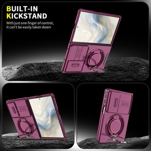 เคสโทรศัพท์แม่เหล็กแบบด้านสุดหรูสำหรับ Samsung Z Fold 8 Ultra 7 6 พร้อม 360 องศา °   ขาตั้งแบบวงแหวน ฝาปิดกล้องแบบเลื่อน ป้องกันการกระแทก - Product Image 5