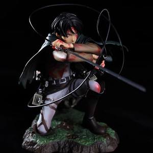 Masaüstü dekorasyon koleksiyonu Anime diz çökmüş Levi vinil aksiyon figürleri savaş yaralanma Fortitude modeli oyuncak bebekler Titan saldırı - Product Image 6