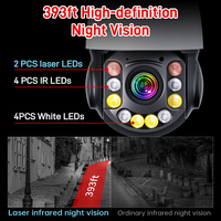 Wistino 5 pulgadas 4K Ultra largo alcance 50X Zoom PTZ Cámara al aire libre impermeable seguimiento automático Voz bidireccional Icsee 4G Cámara Wifi