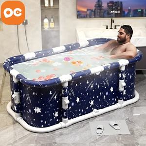 Grande <span class=keywords><strong>Baignoire</strong></span> Pliable pour Adulte, <span class=keywords><strong>Baignoire</strong></span> <span class=keywords><strong>Gonflable</strong></span> Portable Thermostatique en Plastique pour Bain Complet dans la Salle de Bain - Product Image 1