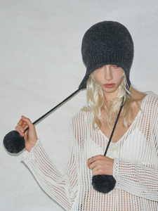 Gorro de lana tejido con protección cálida para las orejas, estilo Lei Feng, gorro de aviador Guima para mujer - Product Image 2