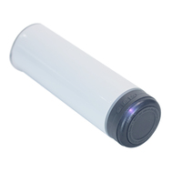 Gobelet à Sublimation blanc blanc, 20oz, avec Bluetooth, tasse en acier inoxydable blanc, vente en gros