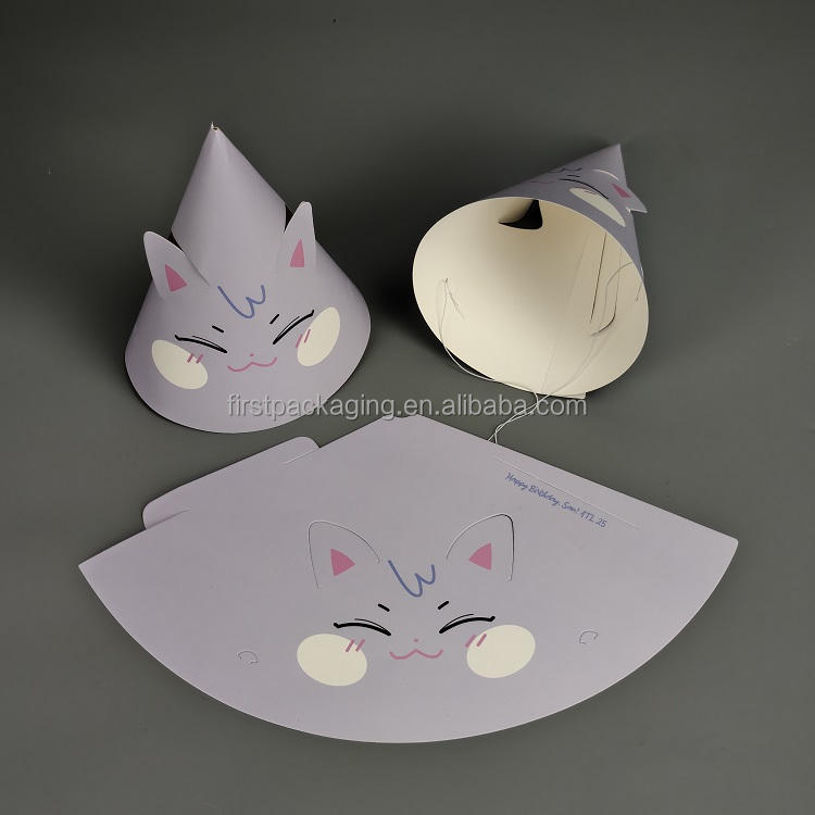 Make a Paper Cone Kids Hats for Christmas Party and Happy New Year Hat