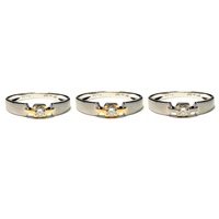 Bague de mariage pour couple Forever, homme et femme, or blanc et jaune 18 carats, diamant véritable, pour fête et anniversaire