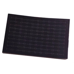 Plateau d'insertion personnalisable en <span class=keywords><strong>mousse</strong></span> floquée blanche pour porte-bagues, doublure de présentation de bijoux en éponge de velours pré-découpée pour vitrine de vente au détail - Product Image 6