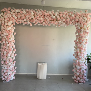 Arco cuadrado romántico gigante tamaño personalizado rosas blancas otoño boda arco de flores artificiales para decoración de fondo de boda - Product Image 4
