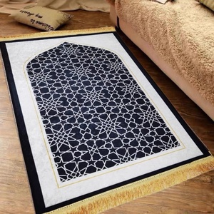 Tapis <span class=keywords><strong>de</strong></span> style ethnique en velours diamanté doré pour salon et chambre, épais et roulé, facile <span class=keywords><strong>d</strong></span>'entretien avec aspirateur, Moyen-Orient - Product Image 2