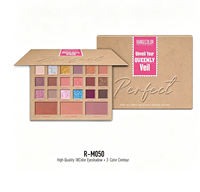 Palette de maquillage vide en carton avec miroir, personnalisable avec logo, 18 couleurs de fards à paupières + 3 couleurs de contour, fabrication directe