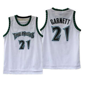 Retro erkek 21 Kevin Garnett Minnesota en kaliteli nakış dikişli Vintage klasik basketbol gömlek formaları - Product Image 5