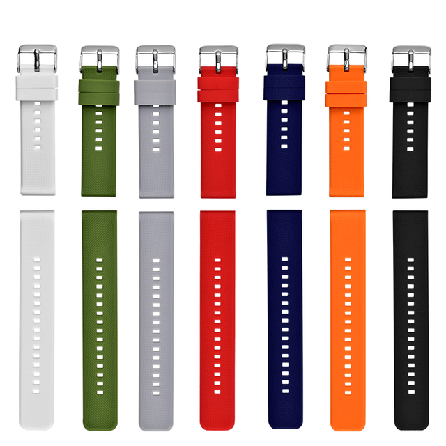 IN STOCK 8 Colors Quick Release Smart Sport Silicone Rubber Watch Strap