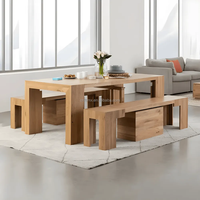 Coco Slim Esstisch, Ausziehbares Eschenholz-Design von Konsole zu Esstisch für Häuser, die sowohl Schönheit als auch Flexibilität benötigen