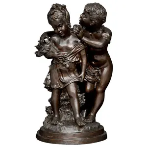 Manufactory atacado artesanato estátua de bronze escultura de enfant