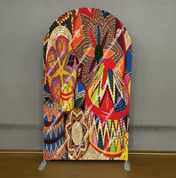 Vente en gros de motifs éthiopiens habesha érythréens personnalisés Cadre en aluminium Tension de l'arc Tissu Couverture de fond de mariage