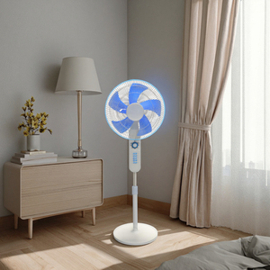 Ventilador Oscilante de 16 Pulgadas con Altura Ajustable, Base Independiente, Aspas de Plástico, para Uso en Exteriores, Hoteles y Hogares - Product Image 4