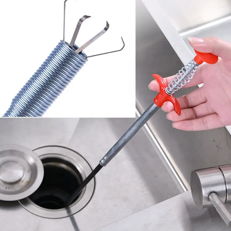 Stainless steel 90/260cm sewer dredging Tools auger drain sewer snake blocked hair drain pipe cleaner clog remover cleaning tool