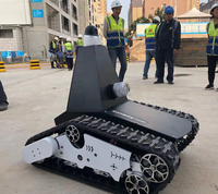 Châssis de robot télécommandé UGV 10KM/H, plateforme chenillée en caoutchouc pour robot, châssis de char