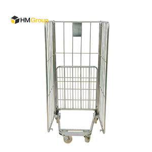 גודל מותאם אישית 3 הפצה מחסן קריסת צד גליל רשת כלוב טרולי - Product Image 3