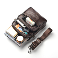 Sac à bandoulière DEABOLAR vintage décontracté grande capacité en cuir véritable de haute qualité pour homme 1140 toutes saisons