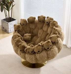 Diseñador creativo sala de estar muebles oso de peluche perro giratorio <span class=keywords><strong>Silla</strong></span> de ocio - Product Image 2