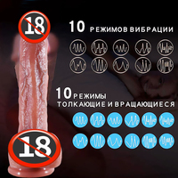 Beliebter Silikon-Vibrator mit Fernbedienung, Großer Schubdildo für Frauen, Realistischer Saugnapf-Penis, Teleskopisch Rotierend und Wärmend für Sex