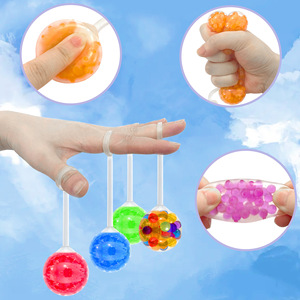 Pelotas Antiestrés de Uva para Aliviar la Presión, Bolas Blandas con Cuentas de Agua, Juguetes Blandos Tipo Yo-Yo - Product Image 3