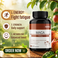 Complément Alimentaire en Gélules de Maca, Oméga 3 EPA DHA, Mélange de Fibres, Sans OGM, Sans Gluten, Marque Privée OEM, Vente en Gros pour Adultes, Exportation