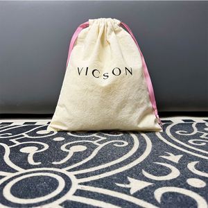 Reusable Gift Bag Simple Cotton <b>Drawstring</b> Bag Jewelry Packaging Bag Reusable Washable Multi-purpose <b>Drawstring</b> <b>Pouch</b> - Product Image 2