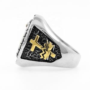 Anillo Masónico de Acero Inoxidable 316L, Altamente Pulido, Chapado en Oro de 18K, Precio de Fábrica al por Mayor - Product Image 3