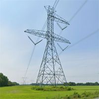 Tour en treillis autoportante en acier galvanisé à chaud haute résistance, pylon électrique à quatre pieds en acier cornière pour l'énergie