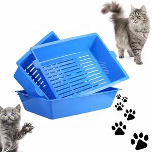 Easy Clean Plastic Self Cleaning Grooming 3 Interlocked Trays Cat Litter Camping Pet Toilet Cat Litter Box