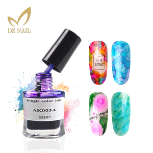 DZ Blooming immergere senza etichetta Gel per unghie UV resina inchiostro LED Gel smalto in bottiglia trasparente modello artistico in marmo con rivestimento di Base - Product Image 2